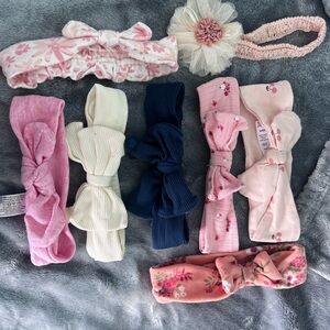 Mixed Baby Headband Set - Pink, Cream, Navy